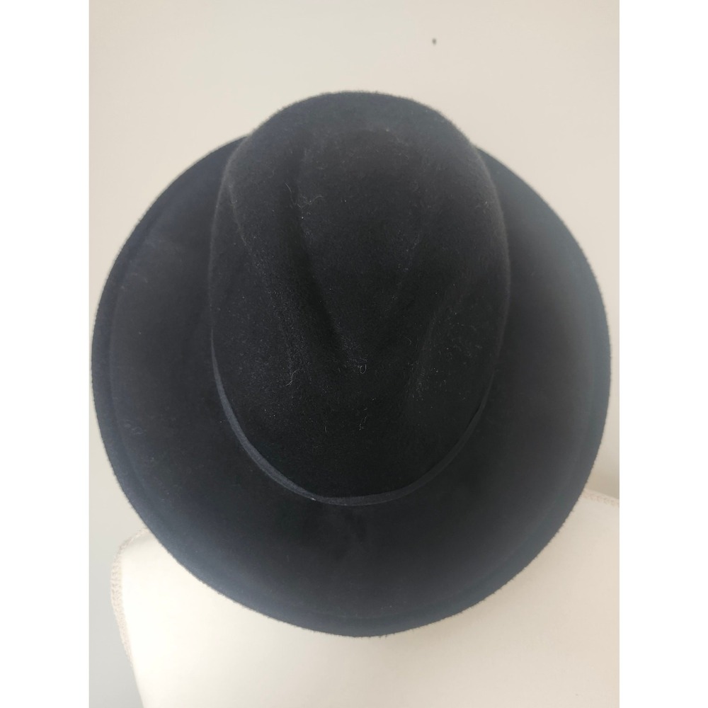 H&M Cowboy Hat With Black Ribbon Trim Women's Size US M/56 Black